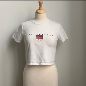 NWOT BRANDY MELVILLE LOS ANGELES 1984 CROPPED TOP